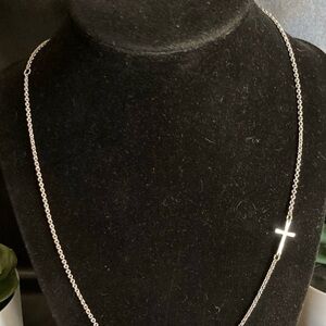 Avery Silver Cross Pendant Necklace